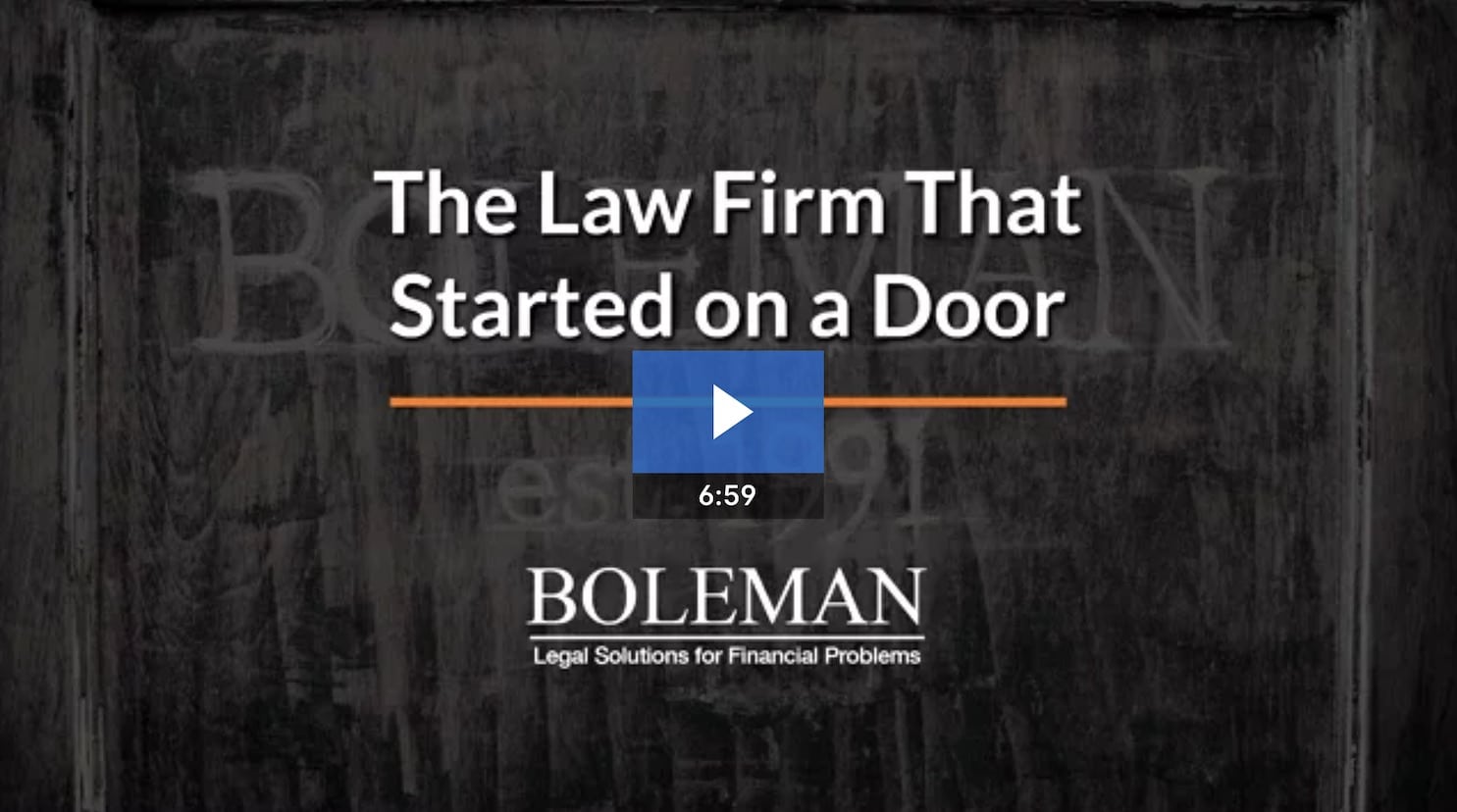 The Law Firm That Started on a Door Video